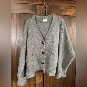 Babaa no 17 cardigan in dark mist